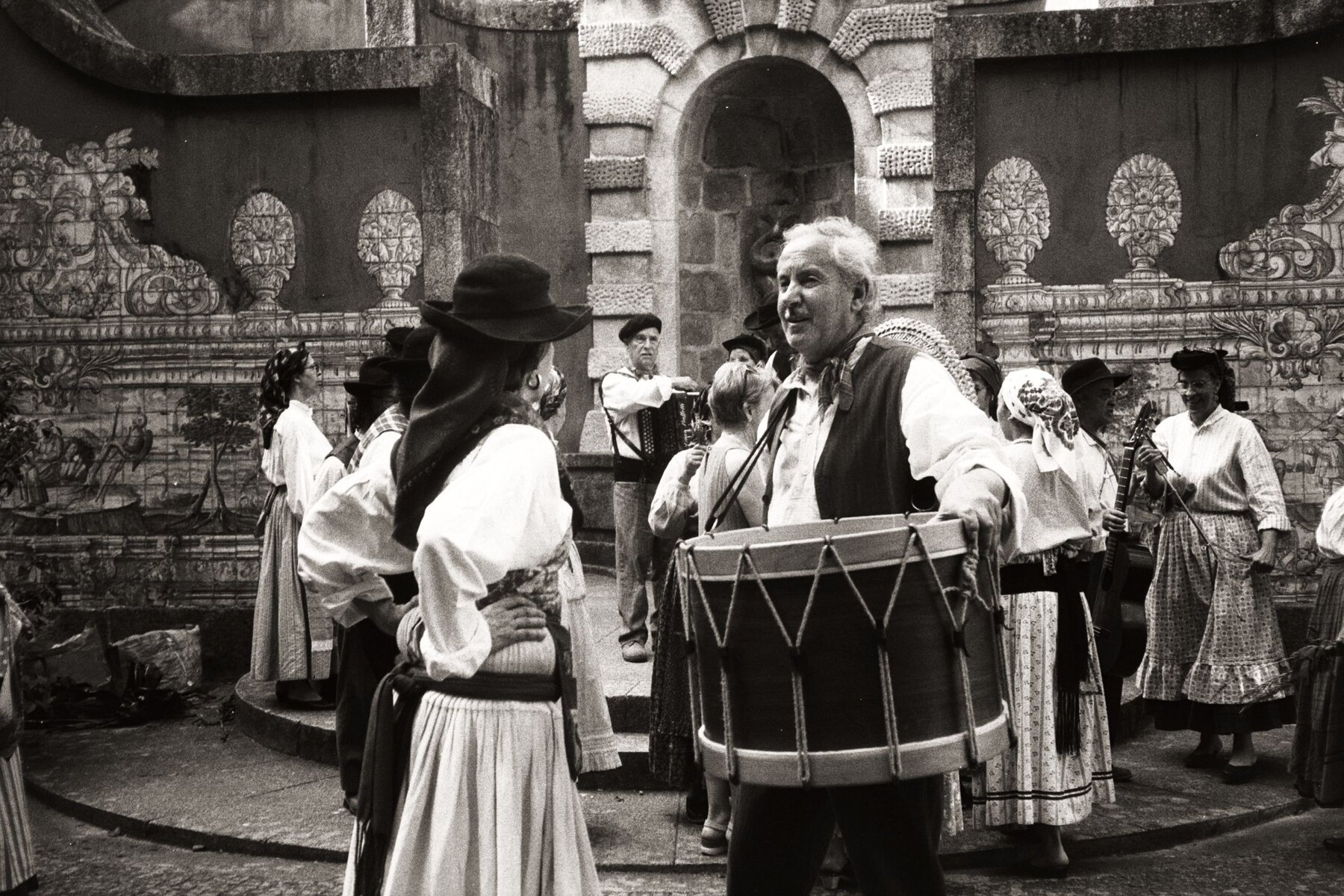 Drummers in a saint's day procession
