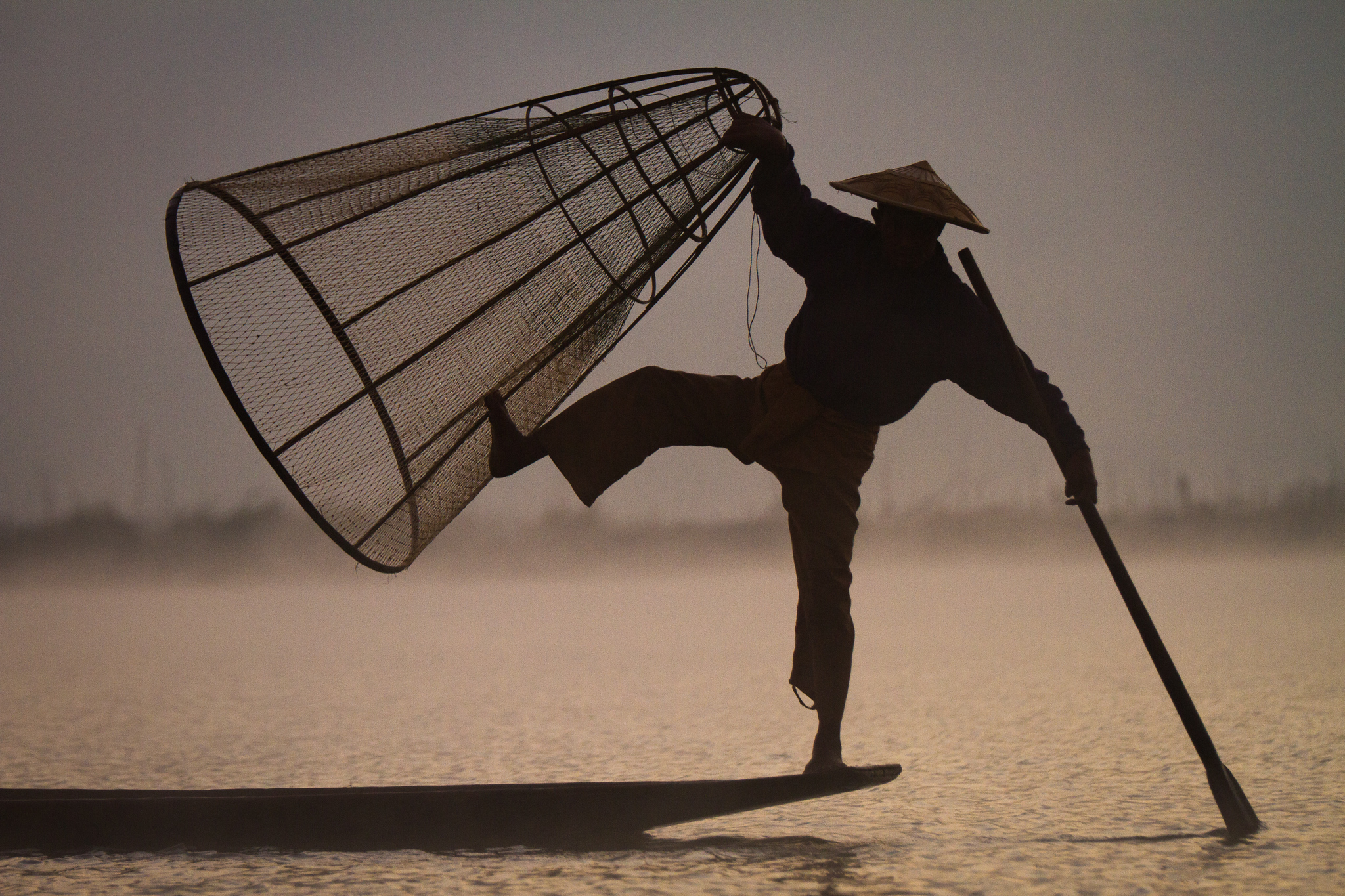 Intha fisherman on Inle Lake